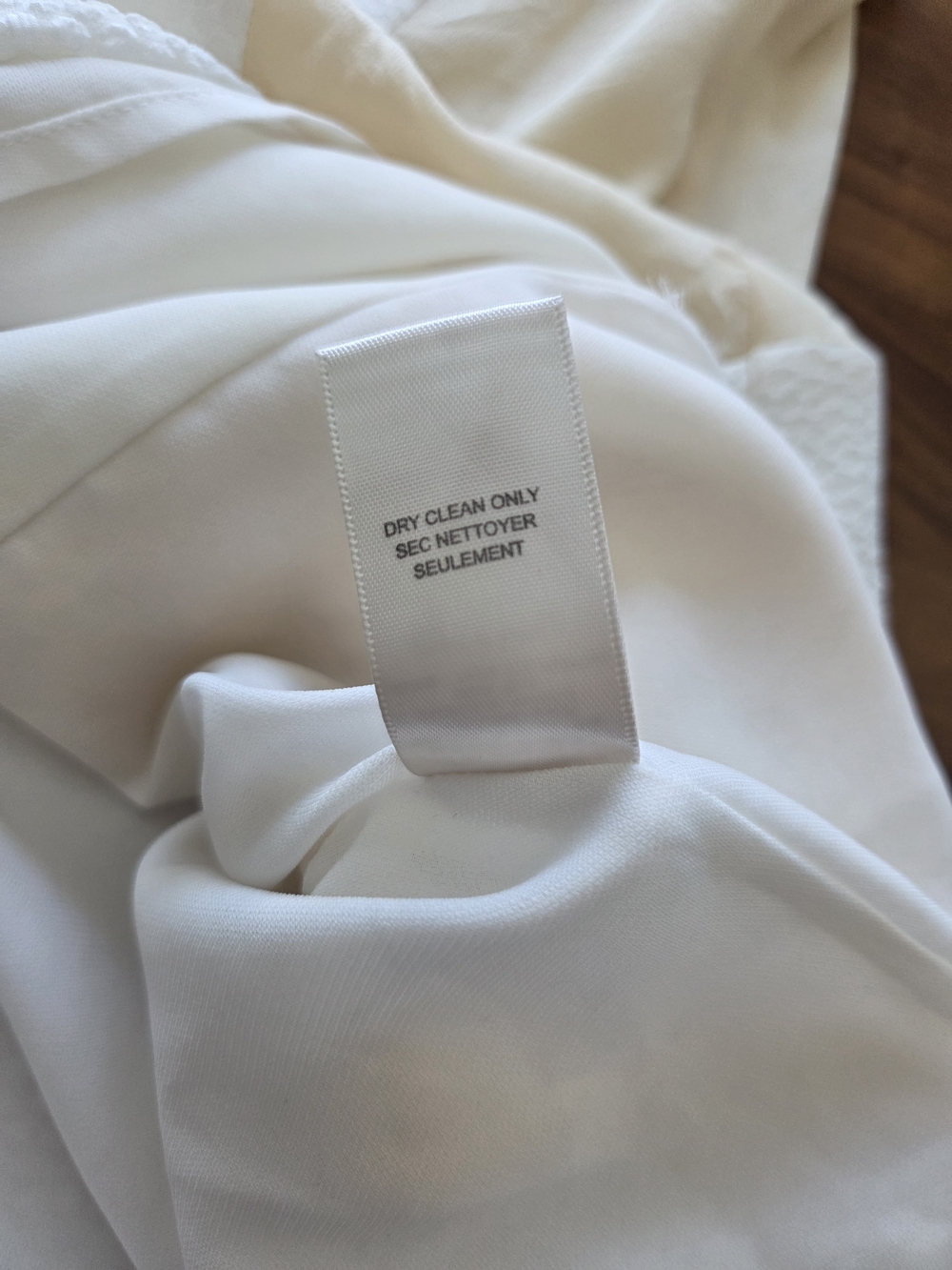Rebecca Taylor Ivory White Textured Shift Dress with Cream Silk Panels, Size 8 - Picture 9 of 9